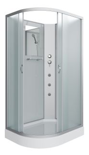 Душевая кабина Niagara NG-3312-14RBKG с гидромассажем 120x80см серебро/матовое